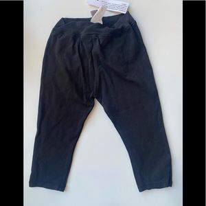 NWT LA MADE MINI Black Bow Leggings 12-18 Months